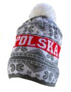 Czapka zimowa Polska z pomponem P03